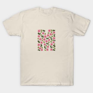 Floral Monogram Letter M T-Shirt